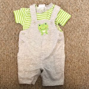 Baby boy Frog Overalls